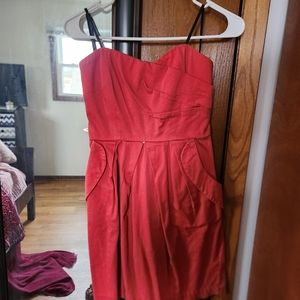 Rusty Orange strapless dress